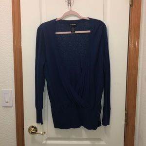 Lane Bryant long sleeve navy sweater size 14/16